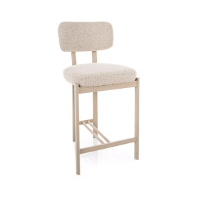 Полубарный кухонный стул Misaki H-2 Светло-бежевая ткань / Кашемир каркас