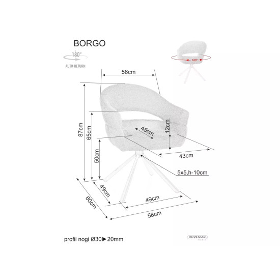 Стул кухонный обеденный мягкий Borgo Leo Темно-бежевая ткань / Черный каркас 4