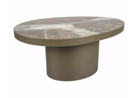 Стол журнальный кофейный Gusto B 98×73 см Коричневый / Медь