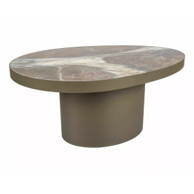 Стол журнальный кофейный Gusto B 98×73 см Коричневый / Медь