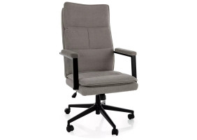 Кресло офисное компьютерное поворотное Q-091 Noelle Серая ткань / Черный каркас