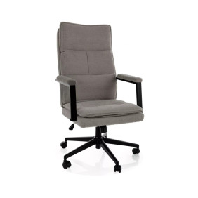 Кресло офисное компьютерное поворотное Q-091 Noelle Серая ткань / Черный каркас