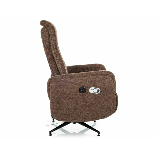 Кресло реклайнер электрическое Nestor Raven Капучино ткань / Черный каркас 5