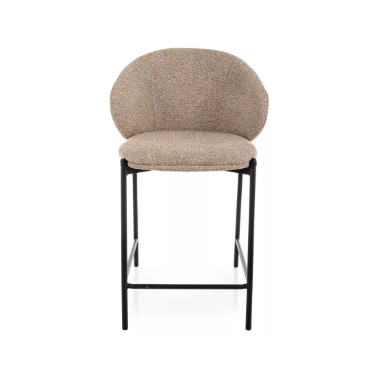 Полубарный кухонный стул Kioto H-2 Бежевая ткань / Черный каркас 2