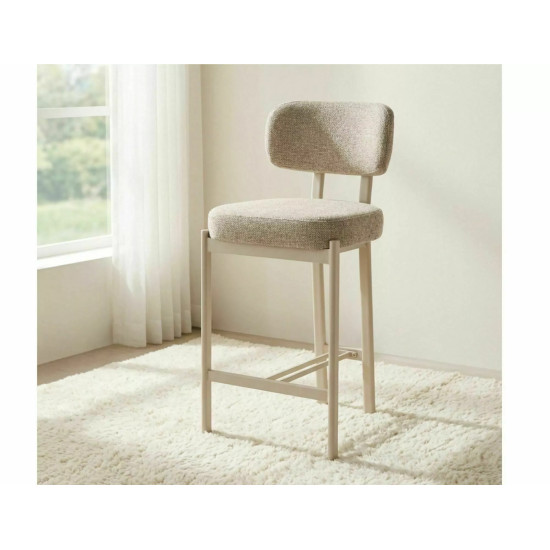 Полубарный кухонный стул Misaki H-2 Светло-бежевая ткань / Кашемир каркас 5