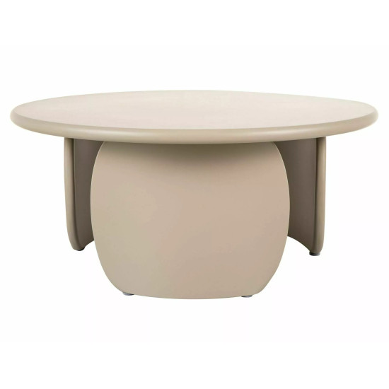 Стол журнальный кофейный Noemi ø80 см Темный беж 2