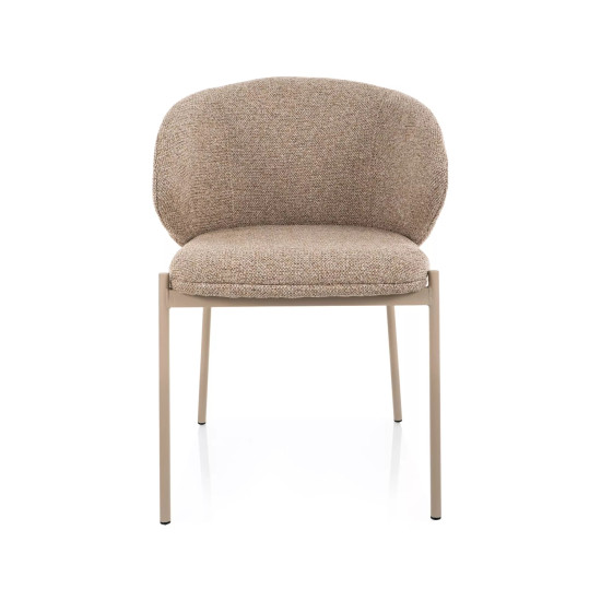 Стул кухонный обеденный мягкий Kioto Бежевая ткань / Кашемир каркас 3