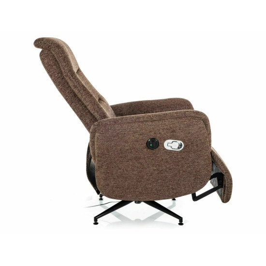 Кресло реклайнер электрическое Nestor Raven Капучино ткань / Черный каркас 6