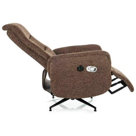 Кресло реклайнер электрическое Nestor Raven Капучино ткань / Черный каркас 7