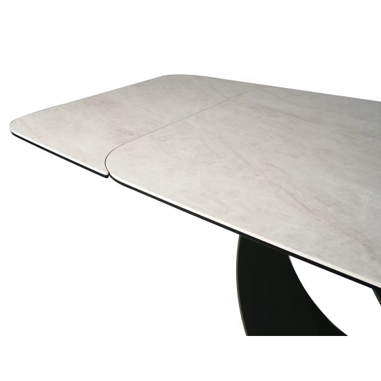 Стол обеденный кухонный раскладной Infinity Ceramic (160–240)×95 см Керамика Беж / Медный каркас 7