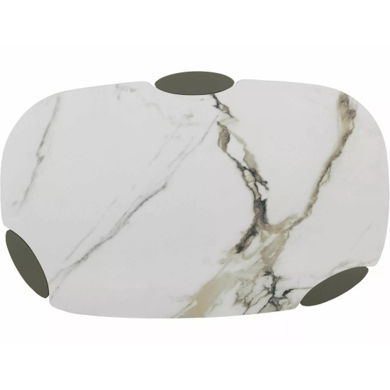 Стол журнальный кофейный Adoro B 105×65 см Белый / Медь 3