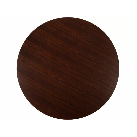 Стол обеденный кухонный Rondo ø120 см МДФ + шпон Орех / Орех каркас 4