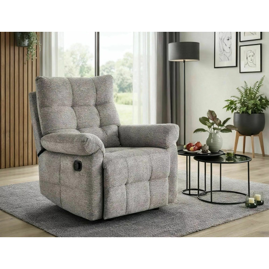 Кресло реклайнер Atos Raven Серая ткань / Черный каркас 6