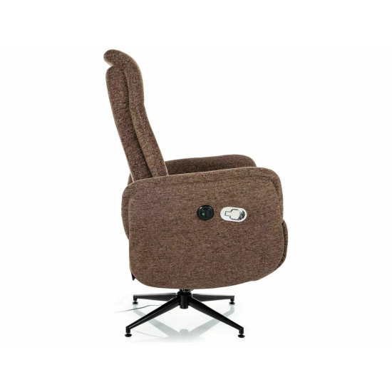 Кресло реклайнер электрическое Nestor Raven Капучино ткань / Черный каркас 4