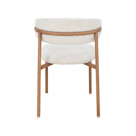 Стул кухонный обеденный мягкий Elton II Светло-бежевая ткань / Дуб каркас 4