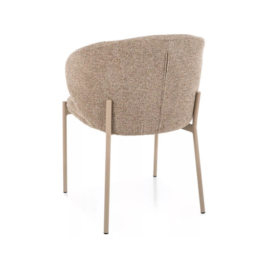 Стул кухонный обеденный мягкий Kioto Бежевая ткань / Кашемир каркас 2