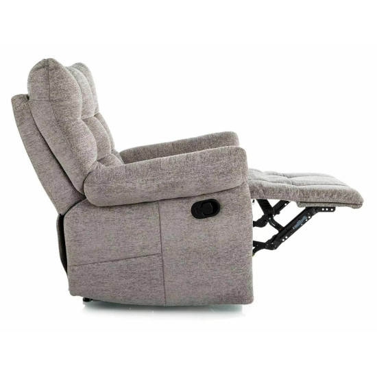 Кресло реклайнер Atos Raven Серая ткань / Черный каркас 2