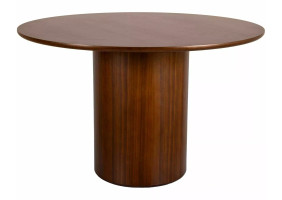 Стол обеденный кухонный Rondo ø120 см МДФ + шпон Орех / Орех каркас