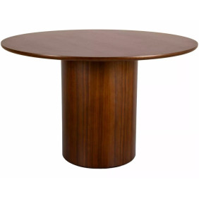 Стол обеденный кухонный Rondo ø120 см МДФ + шпон Орех / Орех каркас