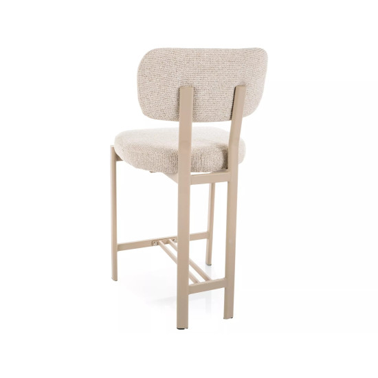 Полубарный кухонный стул Misaki H-2 Светло-бежевая ткань / Кашемир каркас 3
