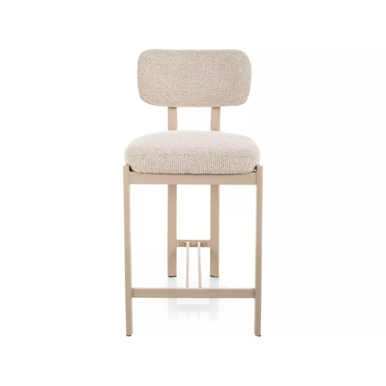 Полубарный кухонный стул Misaki H-2 Светло-бежевая ткань / Кашемир каркас 2