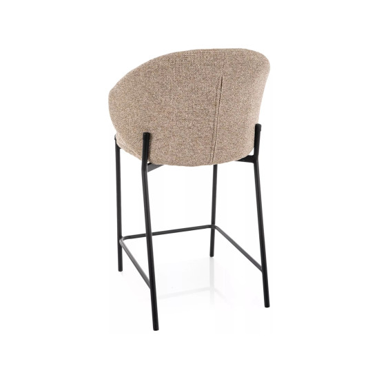 Полубарный кухонный стул Kioto H-2 Бежевая ткань / Черный каркас 3