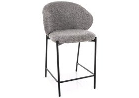 Полубарный кухонный стул Kioto H-2 Серая ткань / Черный каркас
