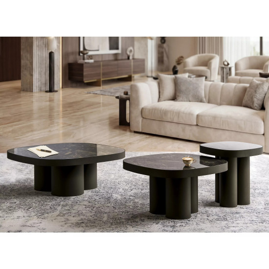 Стол журнальный кофейный Stella B 75×75 см Черный 2