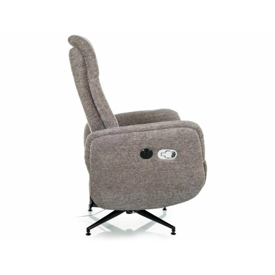 Кресло реклайнер электрическое Nestor Raven Серая ткань / Черный каркас 5