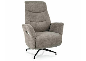 Кресло реклайнер электрическое Nestor Raven Серая ткань / Черный каркас