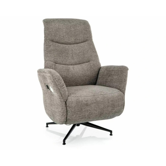 Кресло реклайнер электрическое Nestor Raven Серая ткань / Черный каркас 1