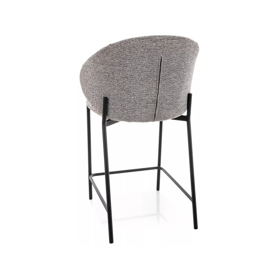 Полубарный кухонный стул Kioto H-2 Серая ткань / Черный каркас 3