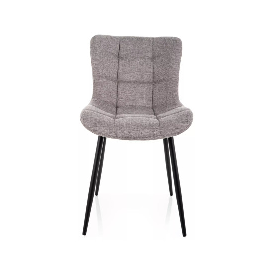 Стул кухонный обеденный мягкий Julia Brego Серая ткань / Черный каркас 2