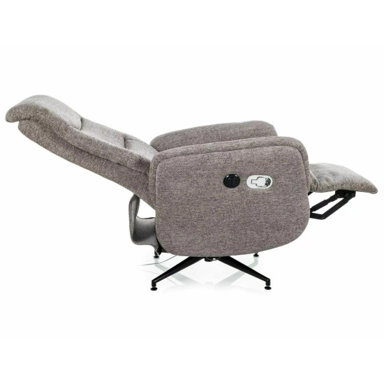 Кресло реклайнер электрическое Nestor Raven Серая ткань / Черный каркас 4