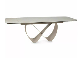 Стол обеденный кухонный раскладной Infinity Ceramic (160–240)×95 см Керамика Беж / Кашемир каркас