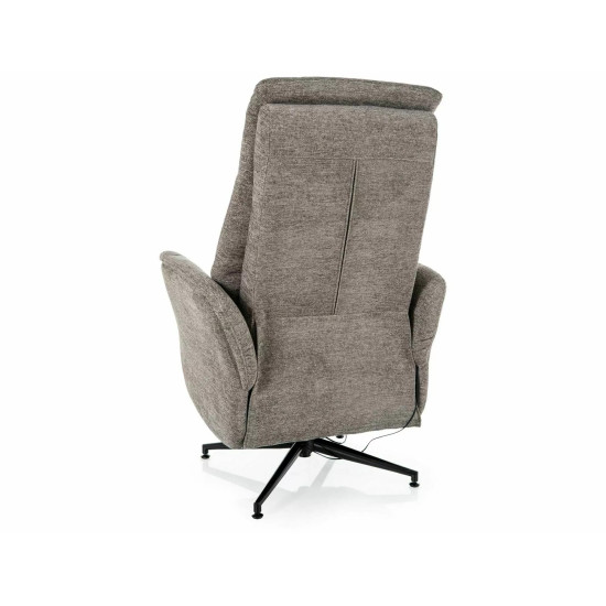 Кресло реклайнер электрическое Nestor Raven Серая ткань / Черный каркас 3