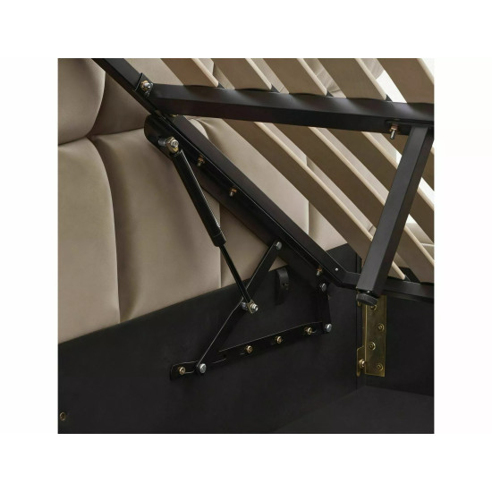 Кровать двухспальная мягкая Parma Velvet 160×200 Темно-бежевая велюр Bluvel 4