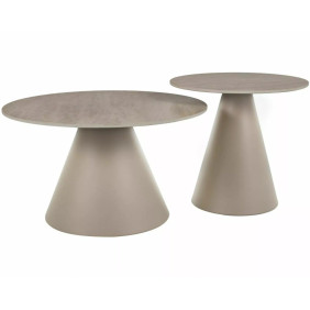 Набор журнальных столов Hill II ø70 см Беж/Кашемир