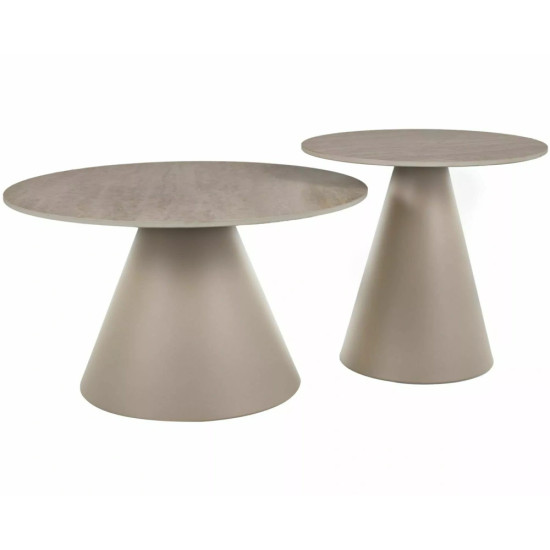 Набор журнальных столов Hill II ø70 см Беж/Кашемир 1