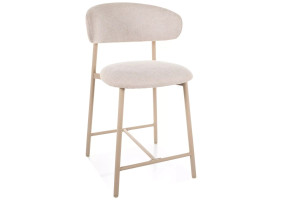 Полубарный кухонный стул Elton H-2 Brego Светло-бежевая ткань / Кашемир каркас
