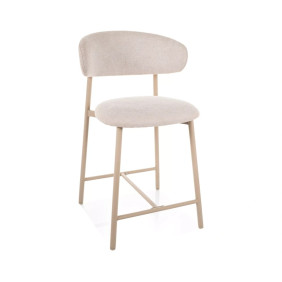 Полубарный кухонный стул Elton H-2 Brego Светло-бежевая ткань / Кашемир каркас