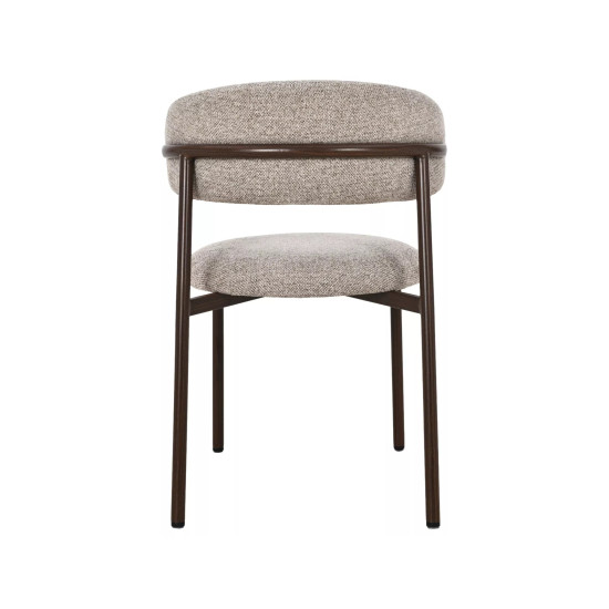 Стул кухонный обеденный мягкий Elton II Бежевая ткань / Орех каркас 3