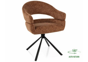 Стул кухонный обеденный мягкий Borgo Leo Кемел ткань / Черный каркас