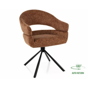 Стул кухонный обеденный мягкий Borgo Leo Кемел ткань / Черный каркас