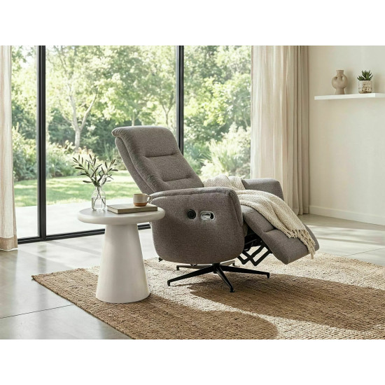 Кресло реклайнер электрическое Nestor Raven Серая ткань / Черный каркас 9