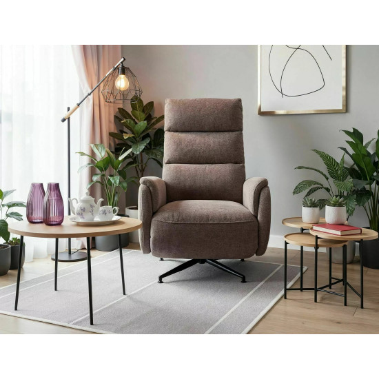 Кресло реклайнер электрическое Fenix Raven Капучино ткань / Черный каркас 4