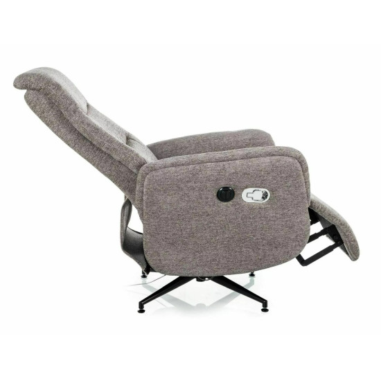 Кресло реклайнер электрическое Nestor Raven Серая ткань / Черный каркас 7