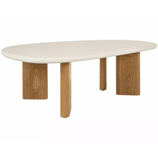 Стол журнальный кофейный Alpen 130×80 см. Экрю / Дуб 1