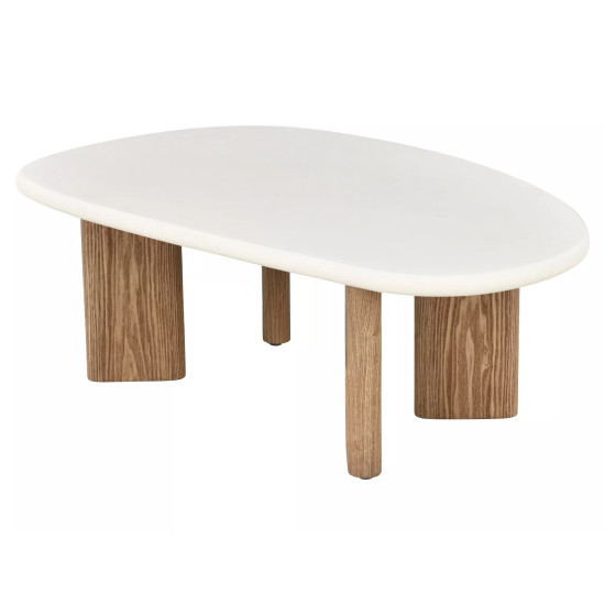 Стол журнальный кофейный Alpen 130×80 см. Экрю / Дуб 8