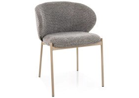 Стул кухонный обеденный мягкий Kioto Серая ткань / Кашемир каркас